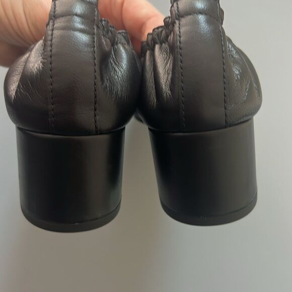 New Everlane The Day Heel Black Leather Size 7M - Picture 8 of 15